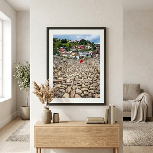 Fine art photography print of Cangas de Onis by Nemet Studio. Framed wall art supporting conservation.