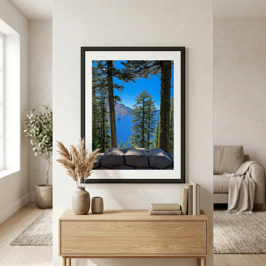 Fine art photography print of Crater Lake by Nemet Studio. Framed wall art supporting conservation.