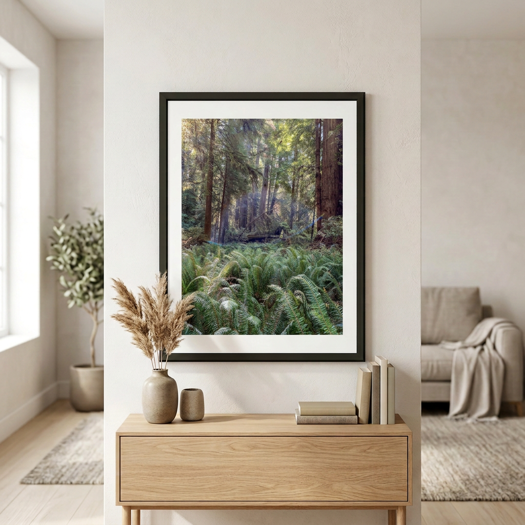 Fine art photography print of Emerald Sanctuary by Nemet Studio. Framed wall art supporting conservation.